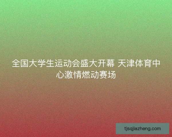 全国大学生运动会盛大开幕 天津体育中心激情燃动赛场